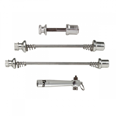 Spacere/Axe Butuci/Rulmenti - Set QR Antifurt TRANZ X-Silver