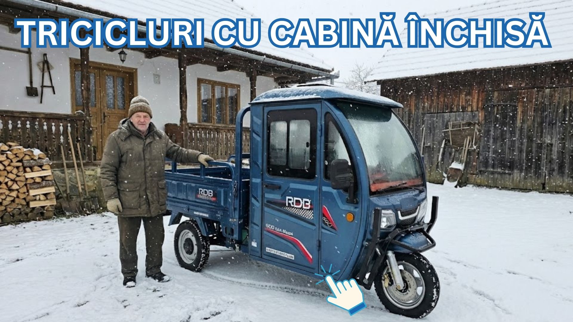 Triciclu cu cabina inchisa