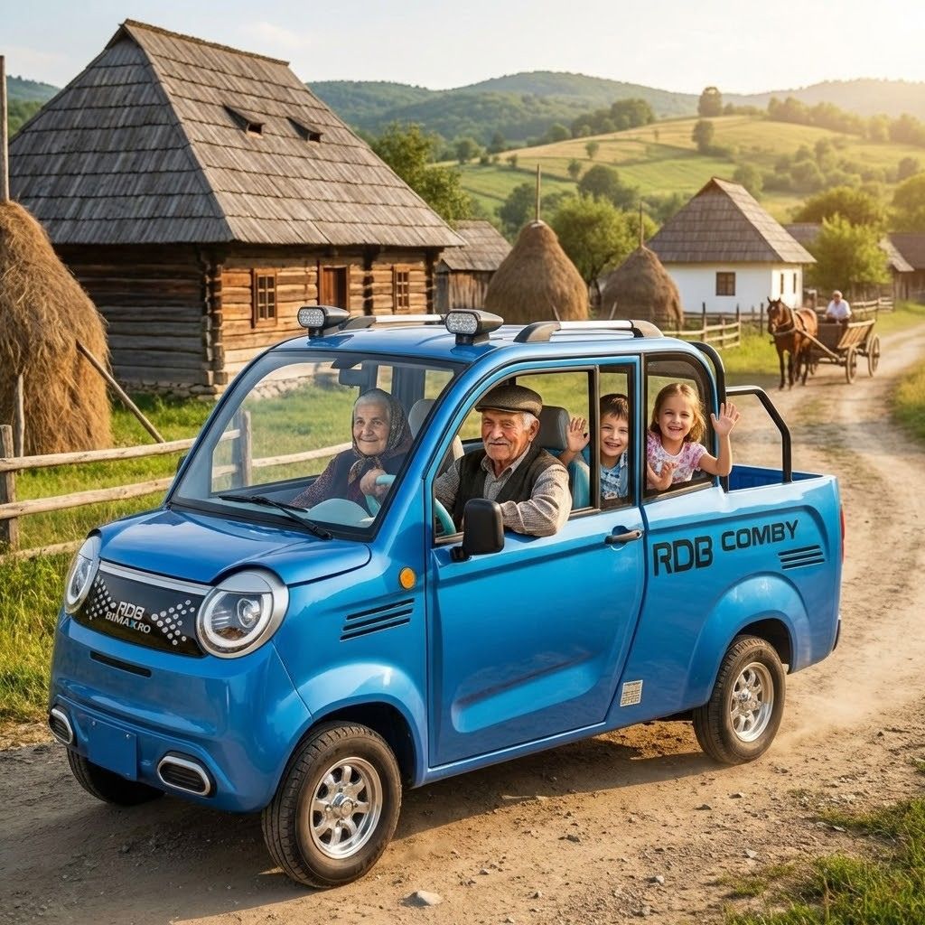 RDB COMBY – cvadriciclu electric cu 4 locuri omologate, pentru familie