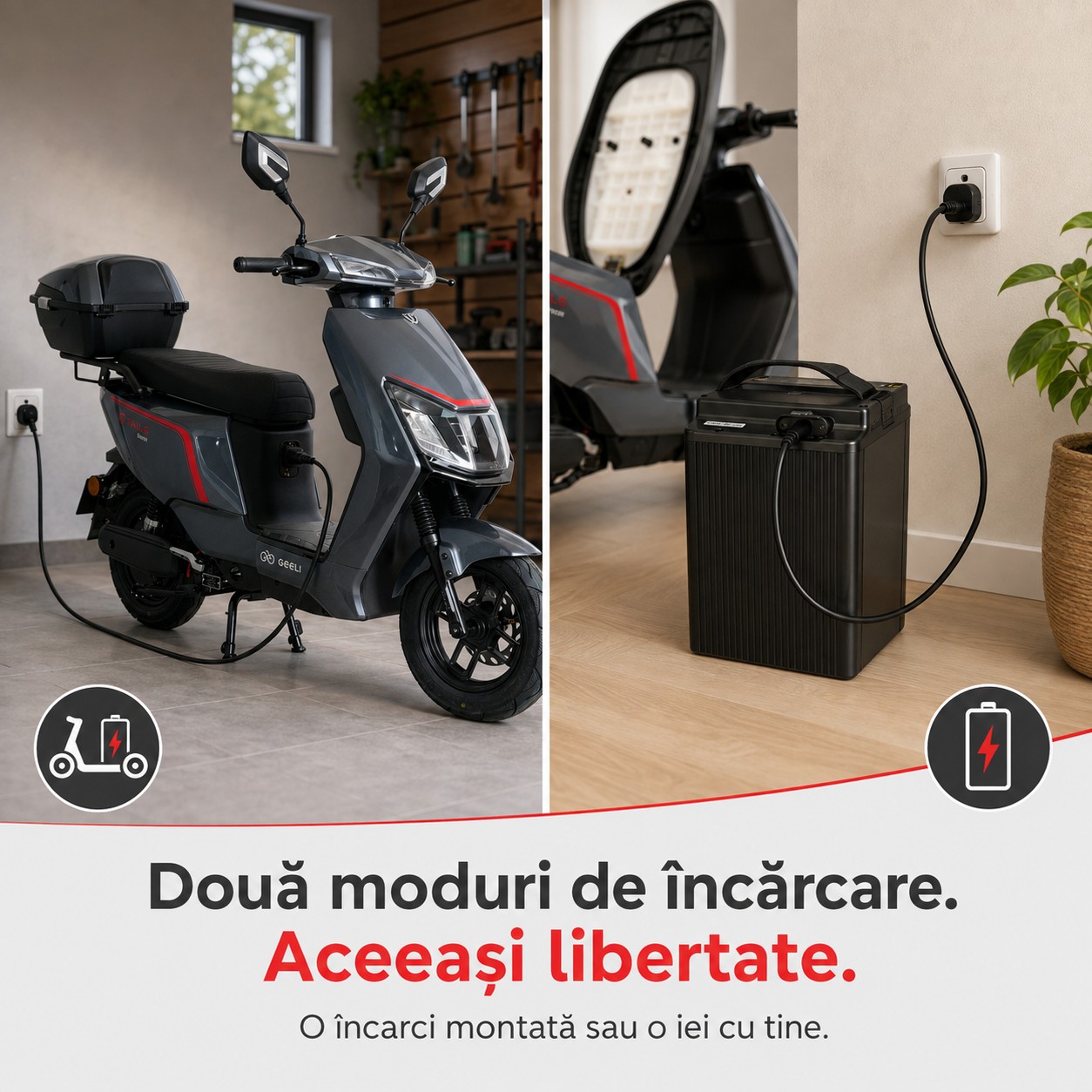 Geeli Breeze cu 2 moduri de încărcare