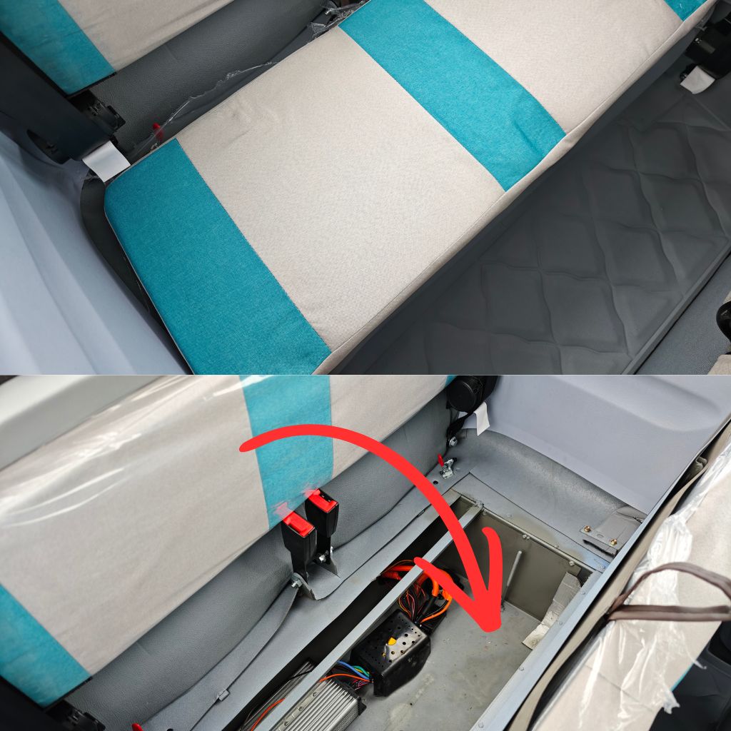 RDB COMBY cu banchetă spate rabatabilă și spațiu de depozitare ascuns