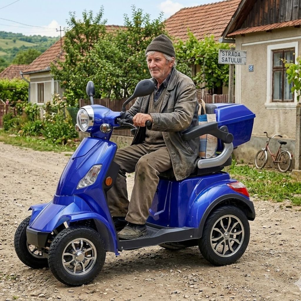 Scuter electric CL-30 pe 4 roți, stabil și confortabil pentru orice vârstă