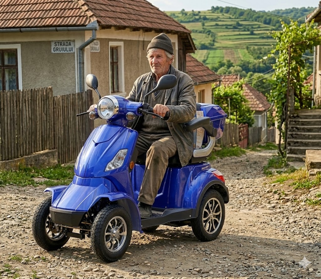 Scuter electric CL-30 pe stradă, motor 60V 1000W și autonomie 50 km