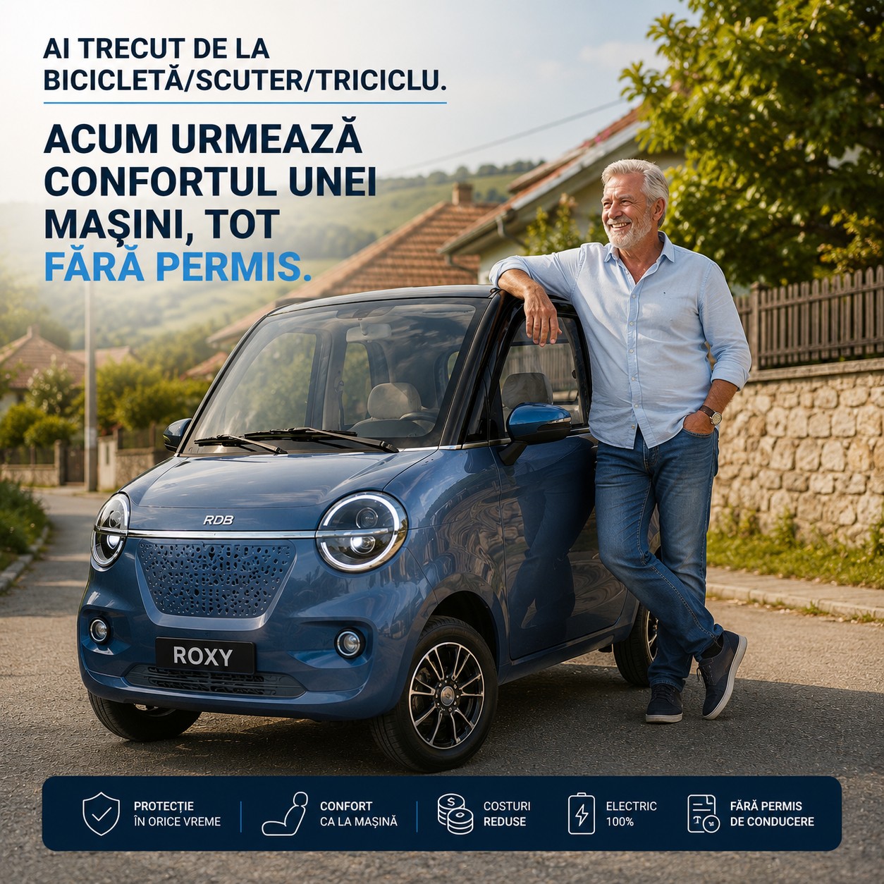 RDB ROXY PRO confort de mașină electrică fără permis