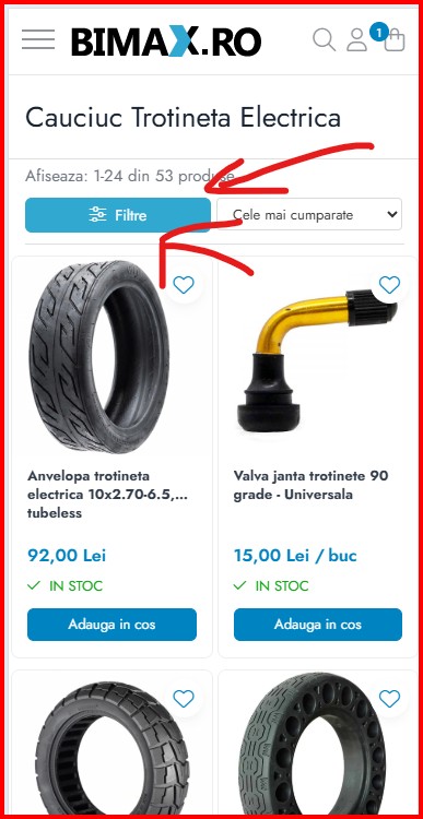 cum arata filtrele pe telefon