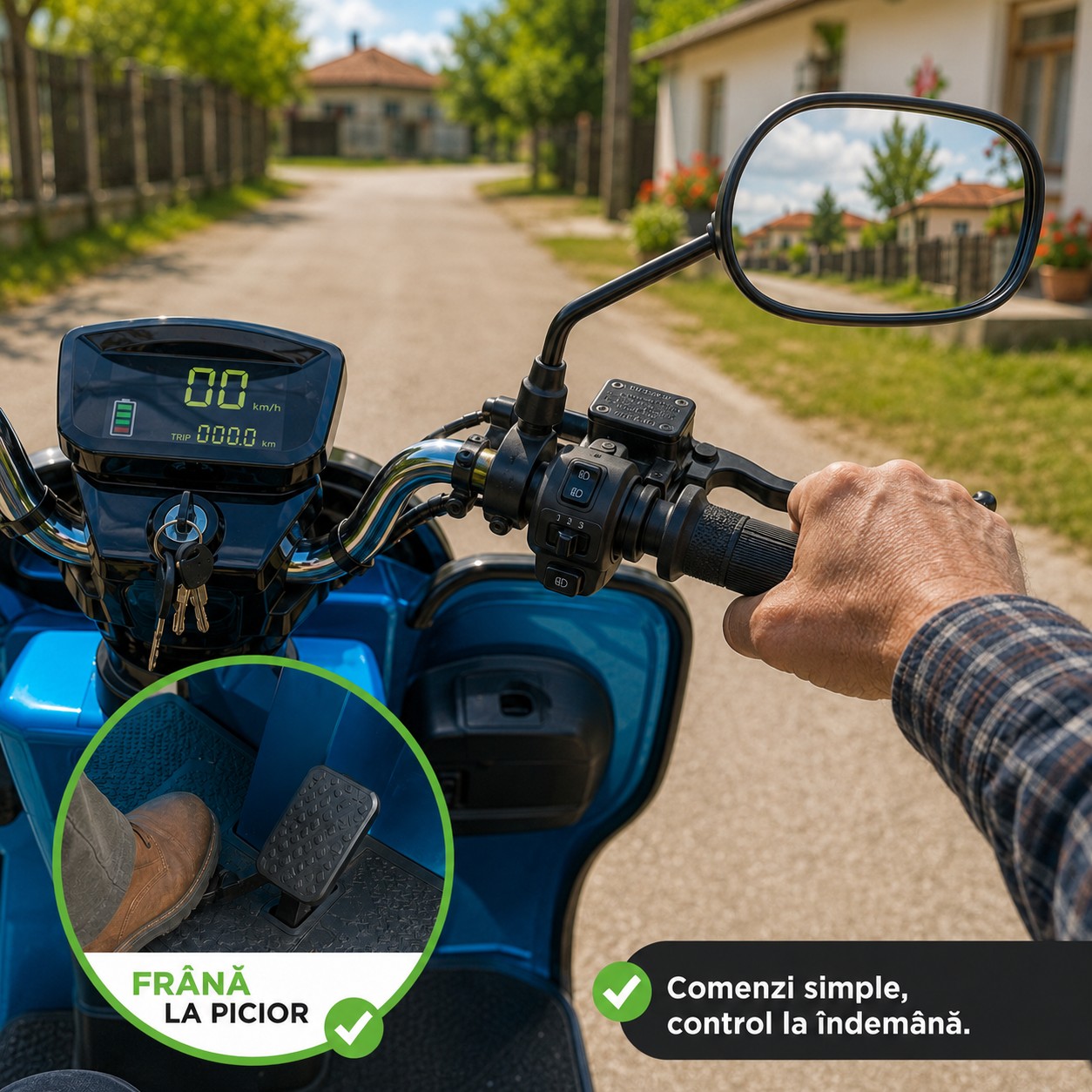 Frână la mână și frână la picior Geeli E-Pickup