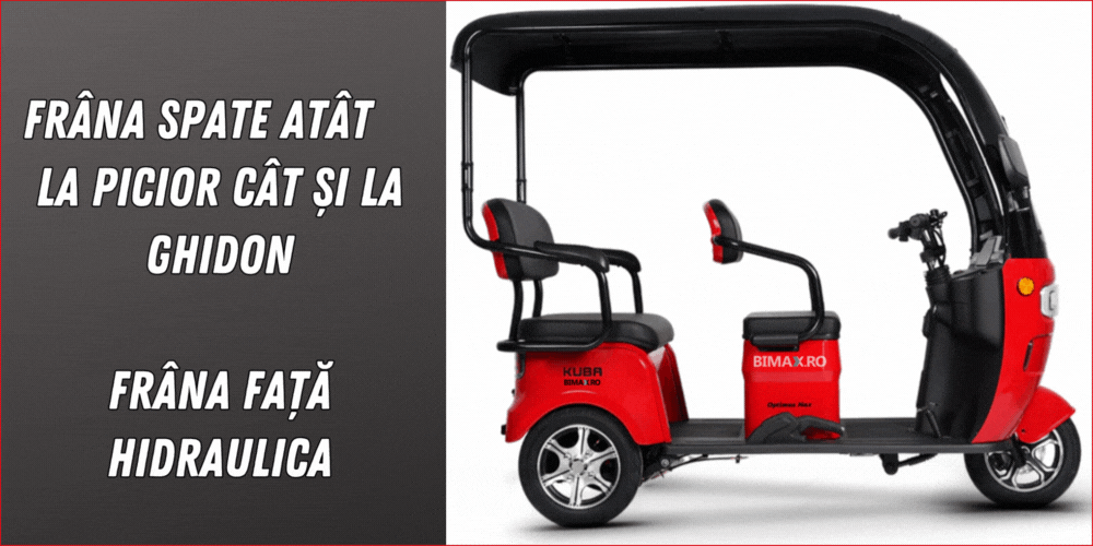 triciclu electric cu frana la picior