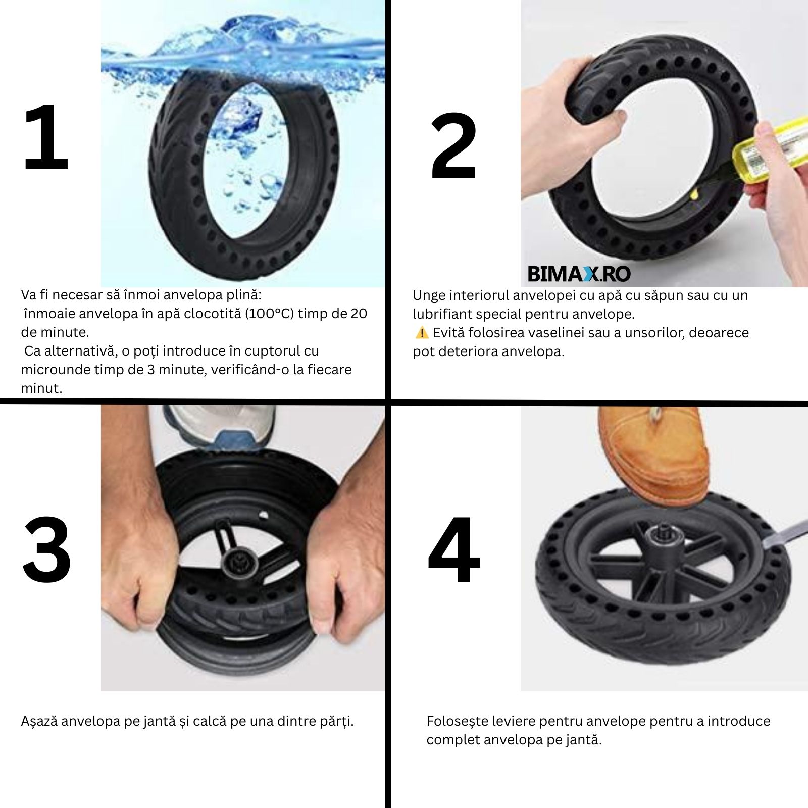 ghid montaj anvelopa solida