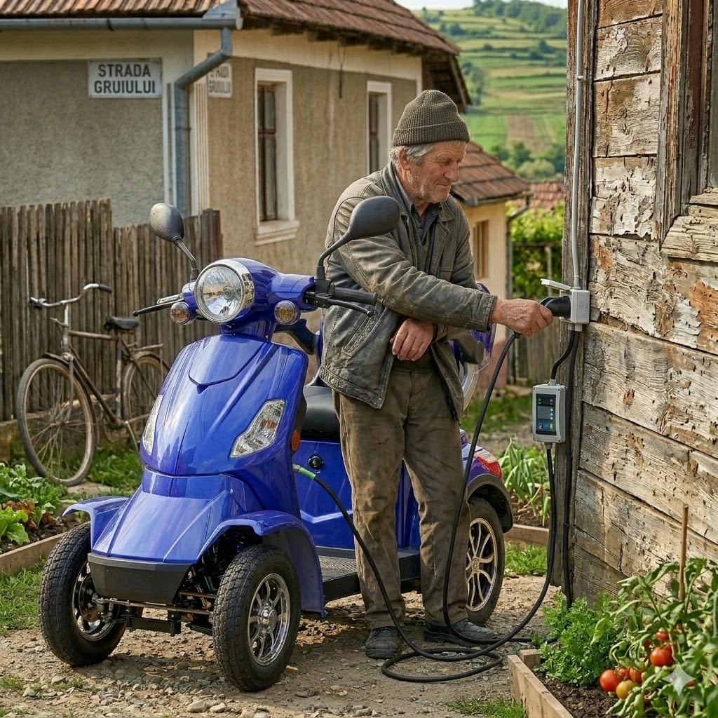 Încărcare scuter electric CL-30 la priză normală 230V