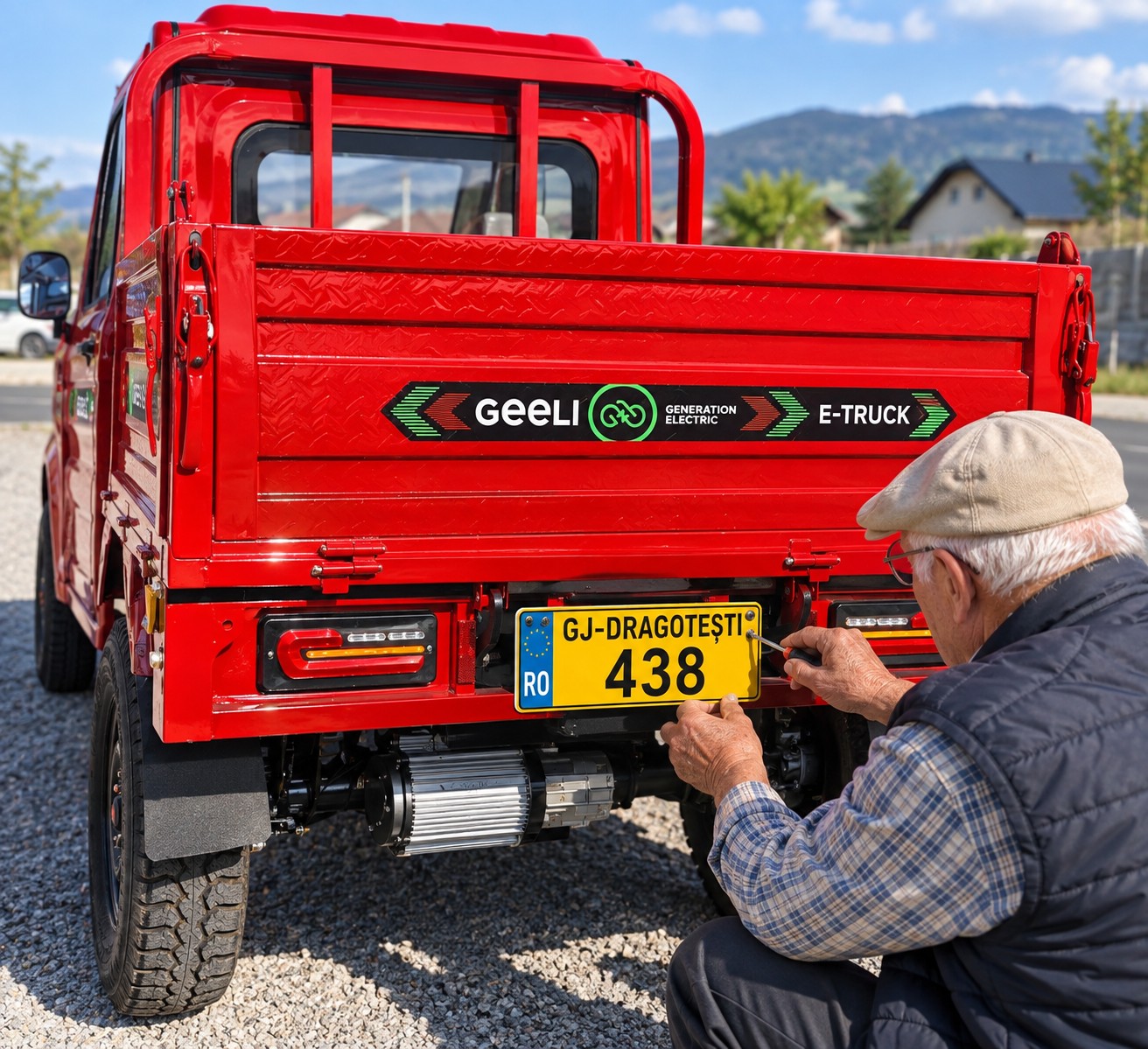 Camionetă electrică fără permis Geeli E-Truck cu CIV emis de RAR