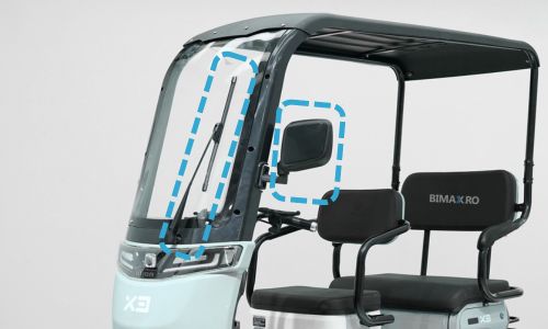 Parbriz cu ștergător electric și oglinzi mari optimus kuba