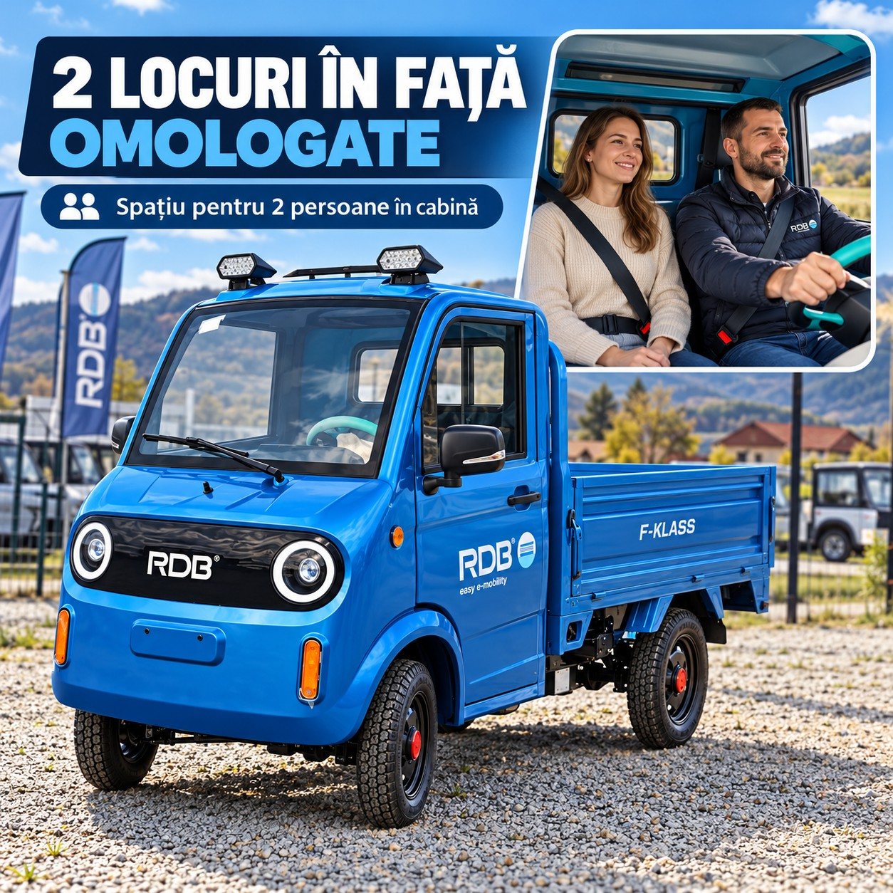 RDB F-Klass cabină cu 2 locuri omologate în față