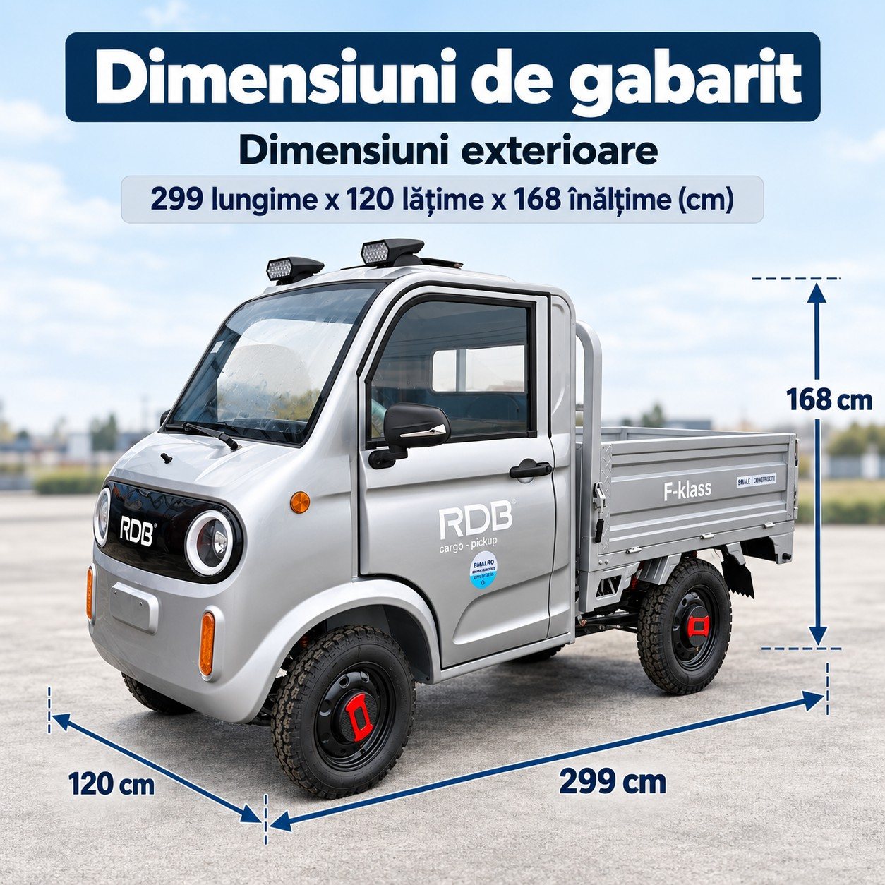 RDB F-Klass dimensiuni de gabarit 299 x 120 x 168 cm