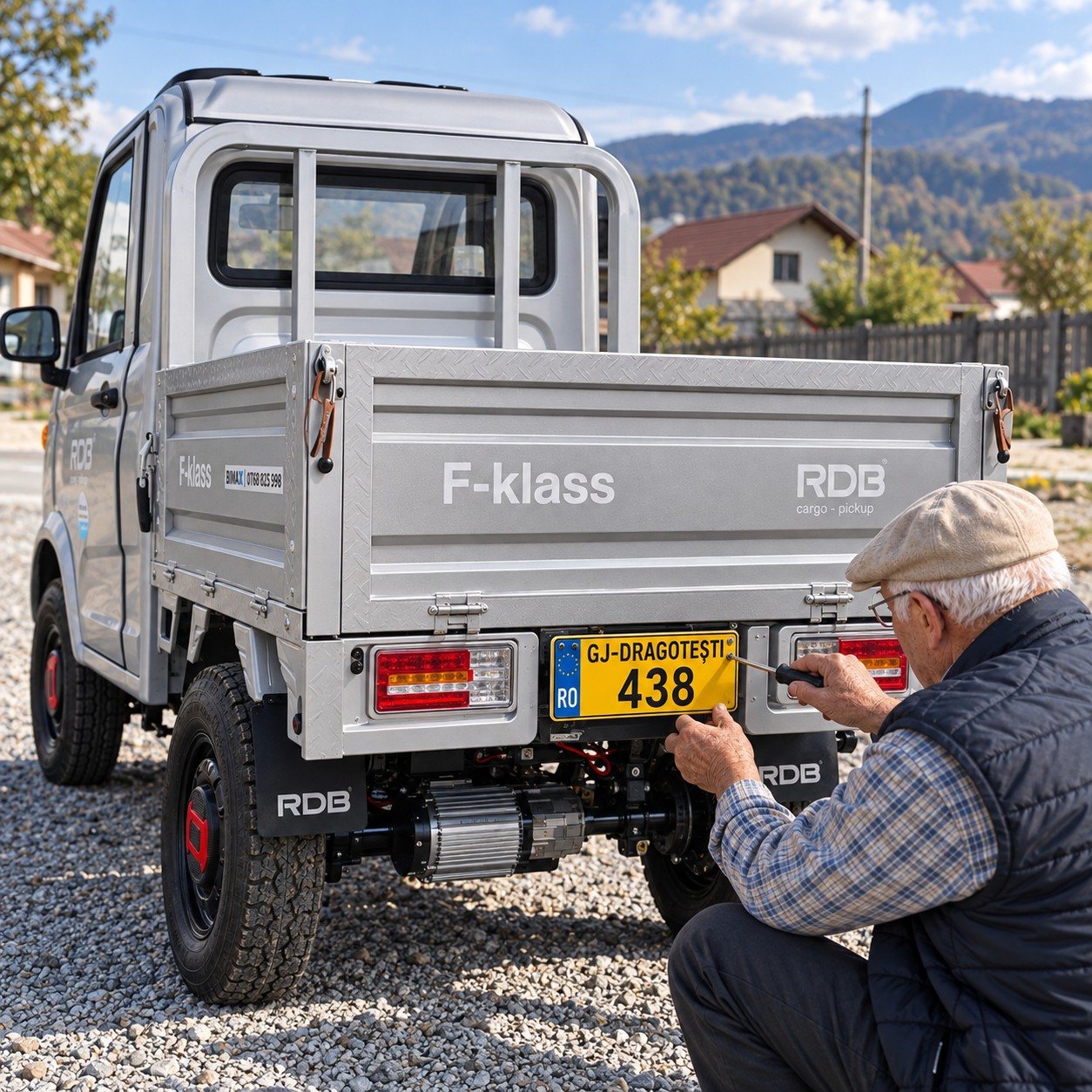 RDB F-Klass camionetă electrică fără permis, înregistrată la primărie, cu CIV emis de RAR
