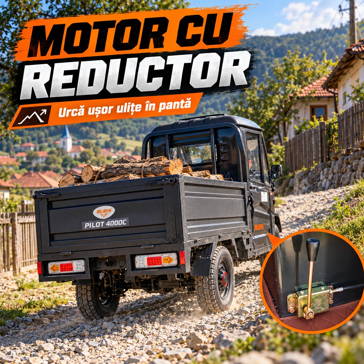 RURIS PILOT 4000C motor cu diferențial și reductor cu treaptă de forță