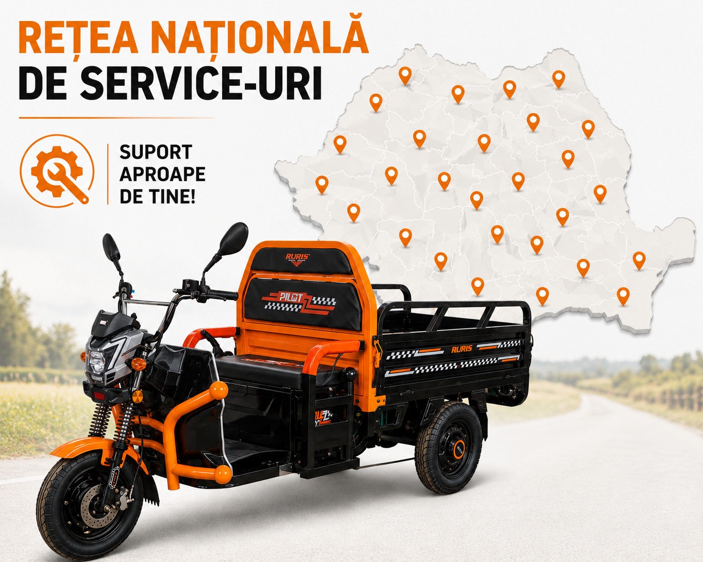 RURIS PILOT 3120 cu rețea națională de service-uri RURIS