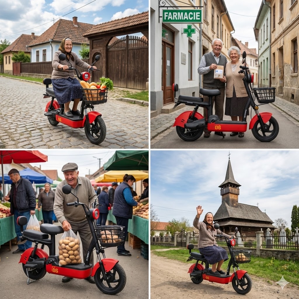 Scuter electric ZT-02 pentru drumuri scurte zilnice, autonomie 30-35 km