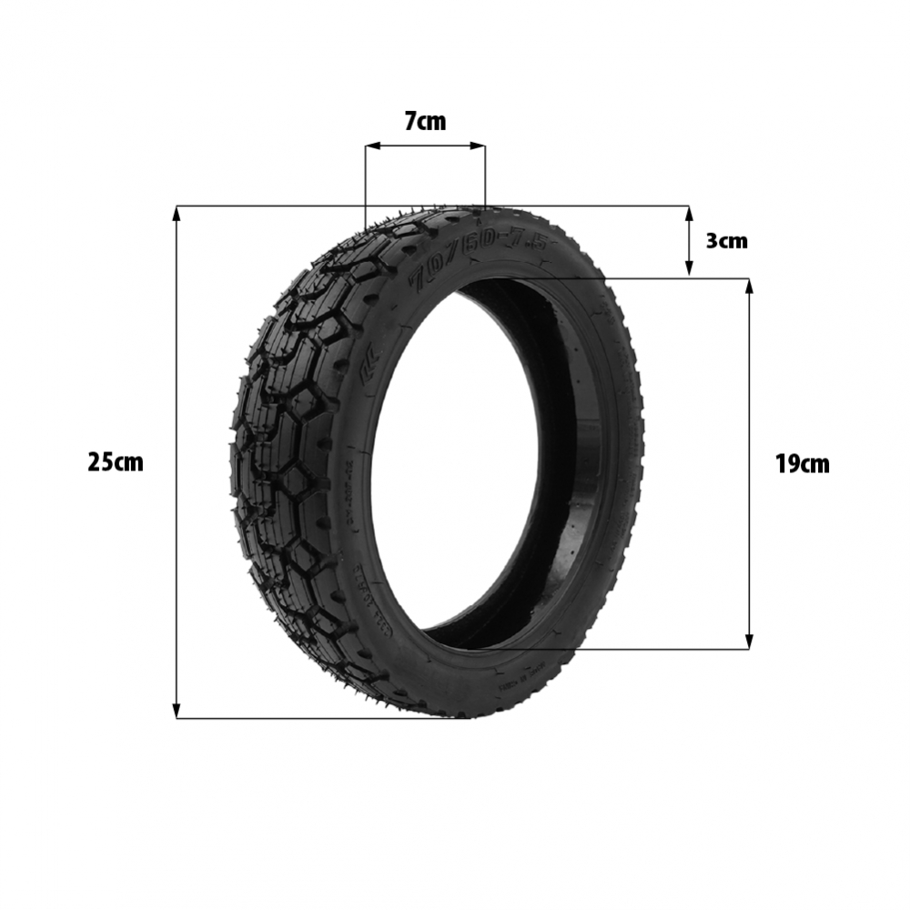 Cauciuc Trotineta Electrica 70 / 60 - 7.5" cu Gel Antipana (Segway ZT3 PRO) [3]