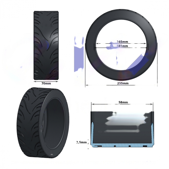 Anvelopa tubeless 10x2.5 - 6.5" [2]