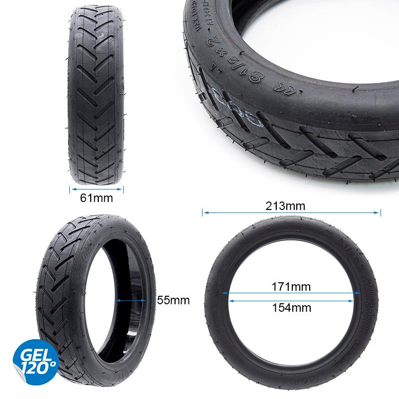 Cauciuc Trotineta Electrica cu gel antipană, 8.5 x 2 - 6.1, Tubeless [2]
