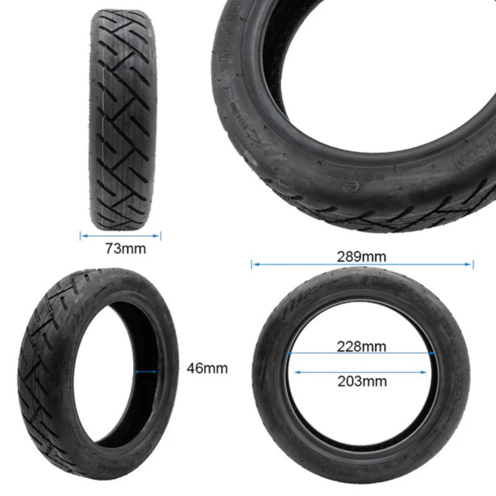 Cauciuc trotineta electrica 60/90 - 8, Tubeless cu Gel antipana [4]