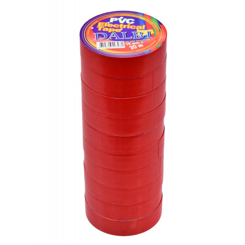 Banda Izolatoare Rosie 19mm x 20m, Set 10 buc [3]