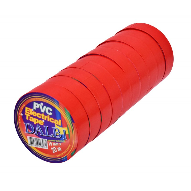 Banda Izolatoare Rosie 19mm x 20m, Set 10 buc [2]