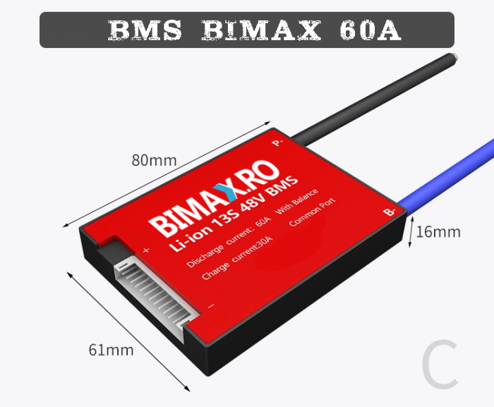 BMS Litiu Ion 13S 60A (48V) [5]
