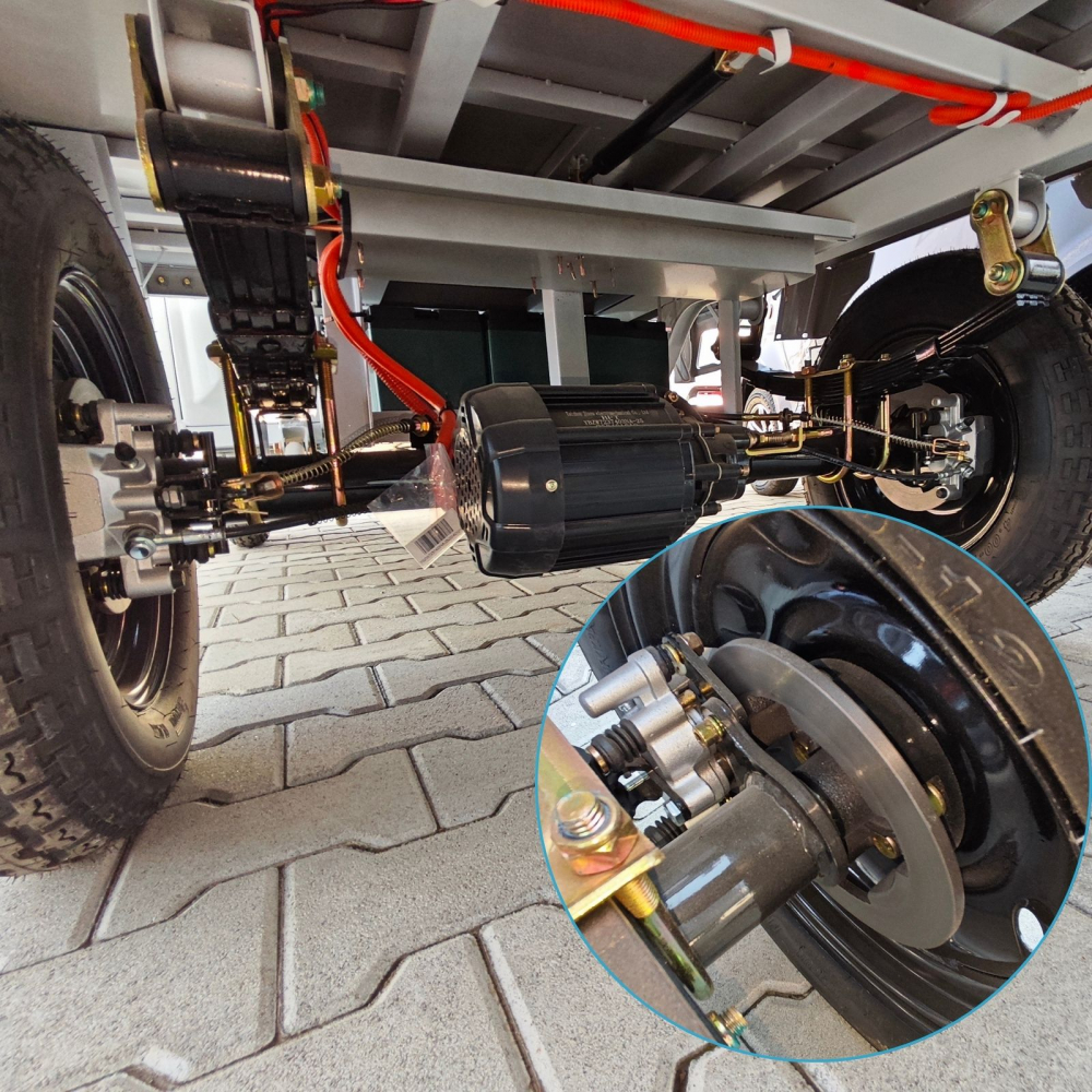 Camioneta Electrica cu remorca basculabila, motor 1500W max, viteza max 25km/h, F-Klass, Omologata, CIV inclus [13]