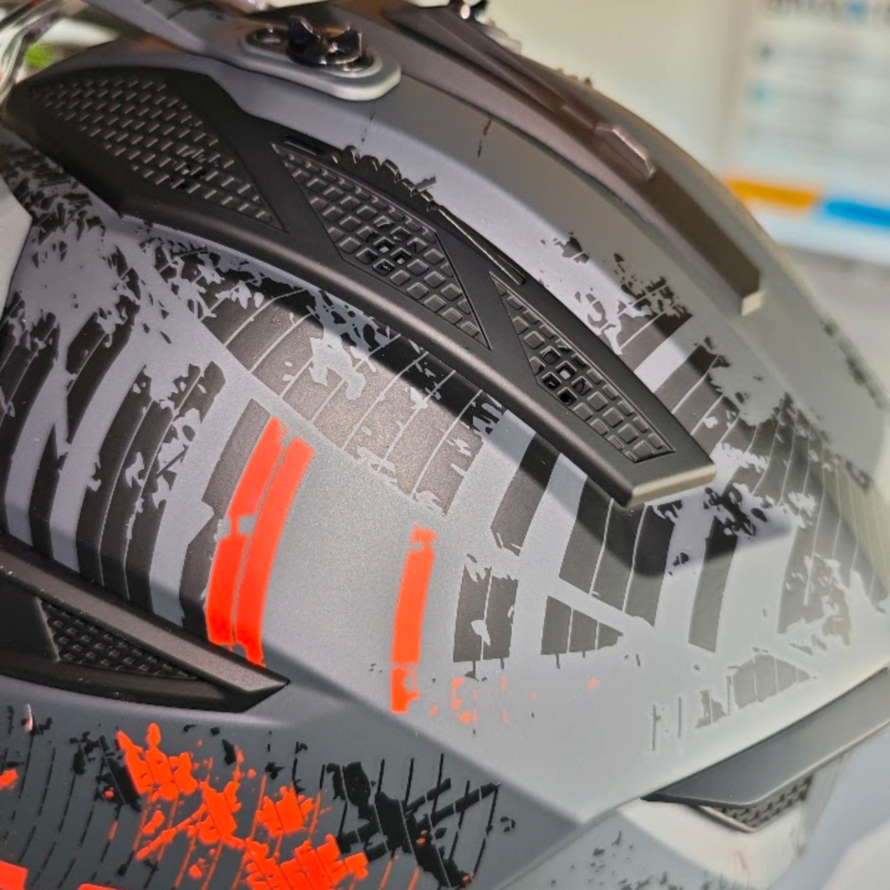 Casca Moto, ATV LS2 Pioneer 2, Adventure MX702, Negru-Rosu [10]