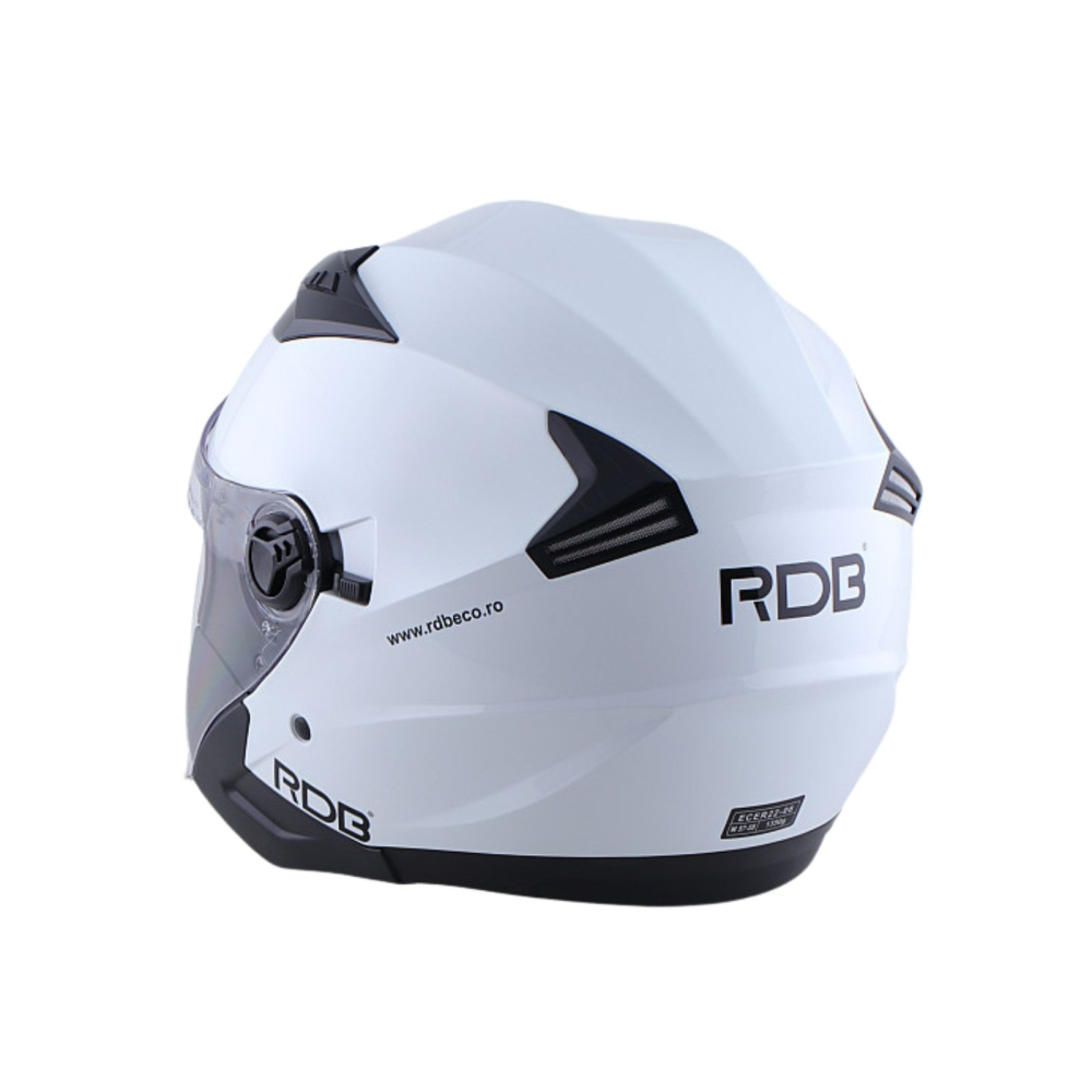Casca scuter cu viziera si ochelari de soare RDB 708, Alb [2]