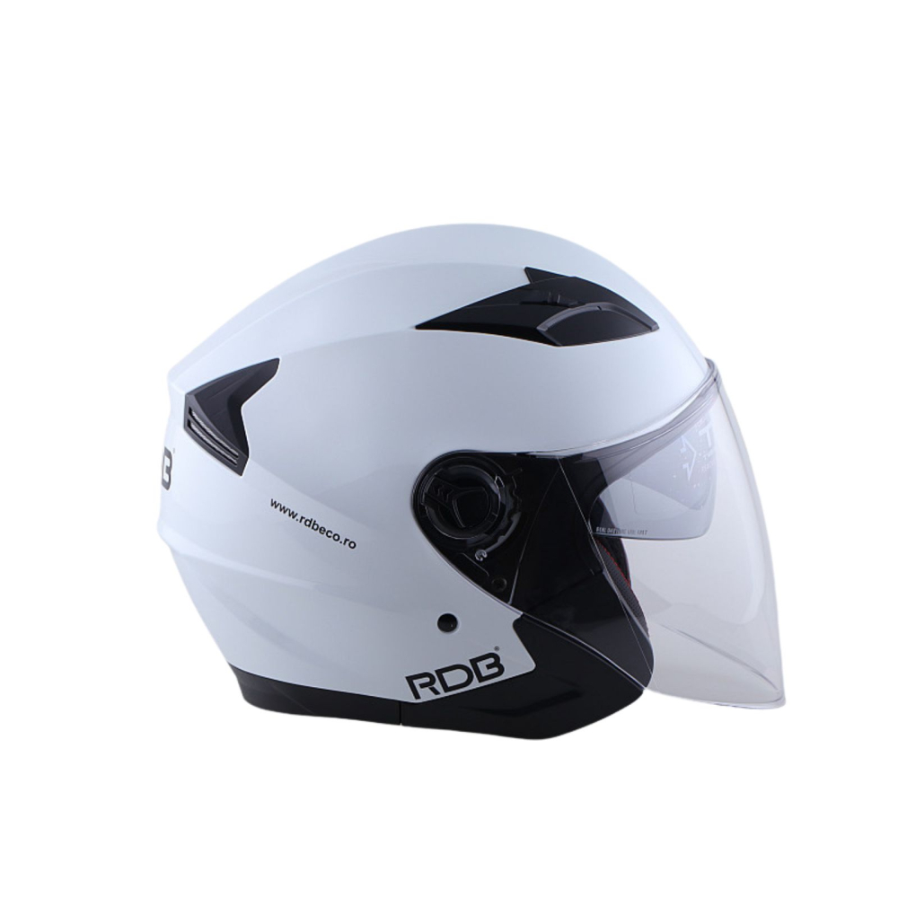 Casca scuter cu viziera si ochelari de soare RDB 708, Alb [4]