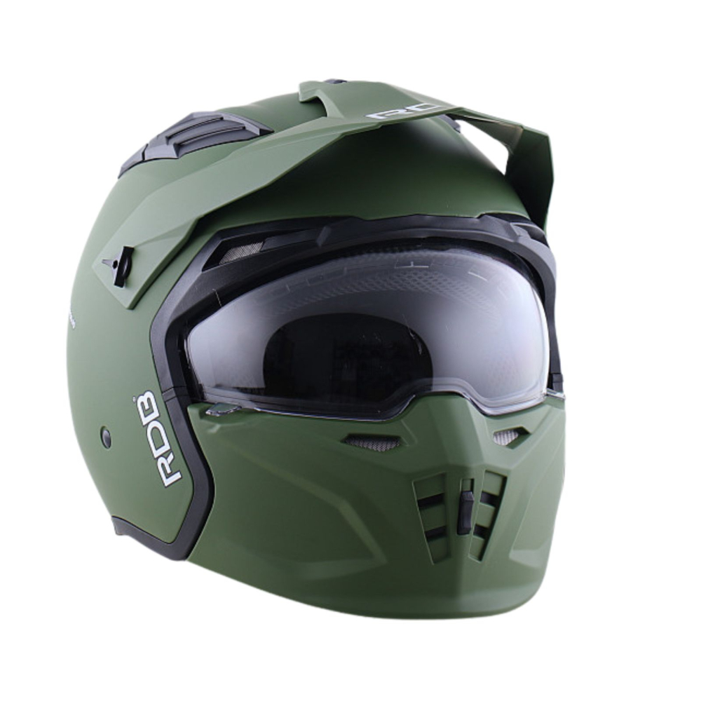 Casca moto Modulara RDB 708, Verde Mat [3]
