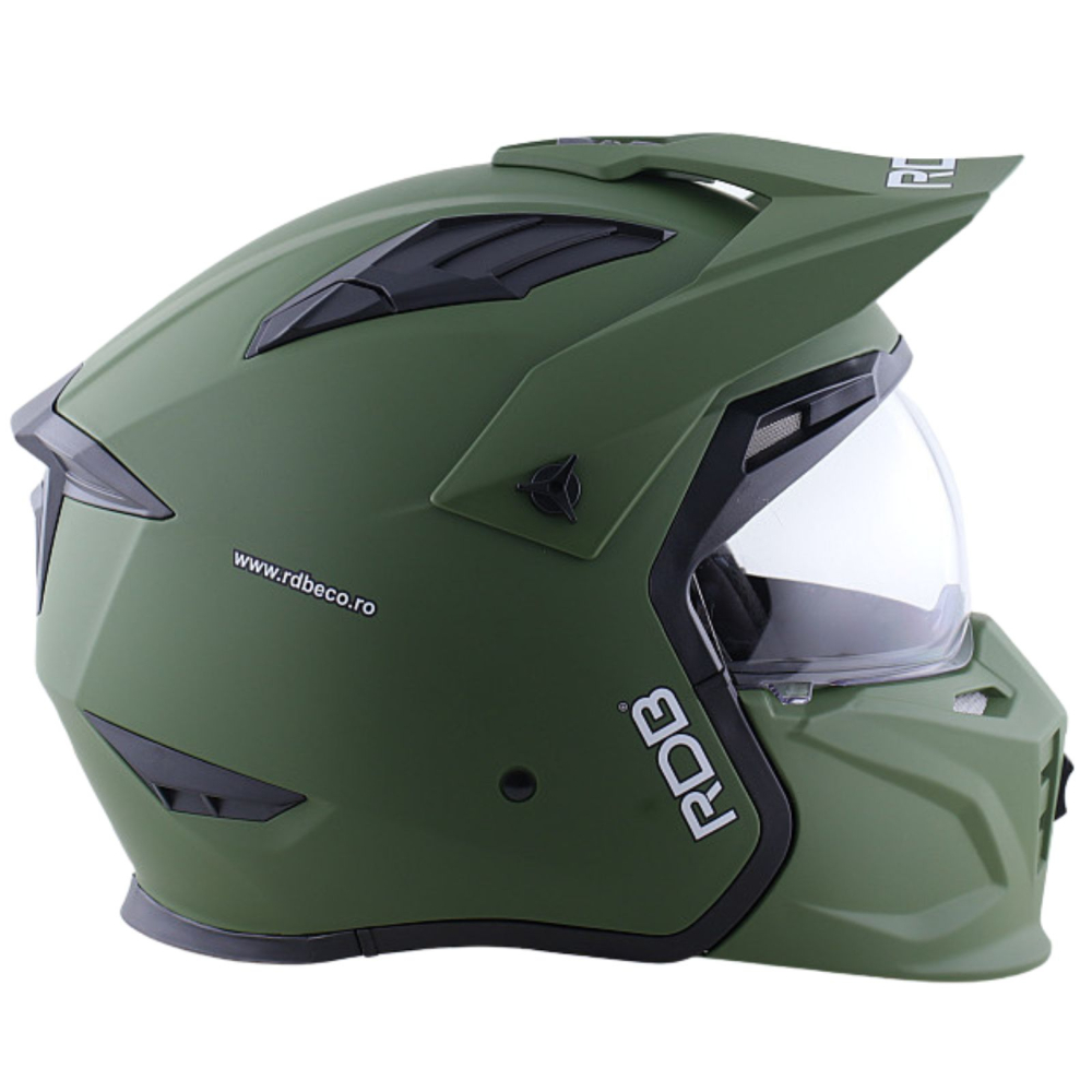 Casca moto Modulara RDB 708, Verde Mat [9]