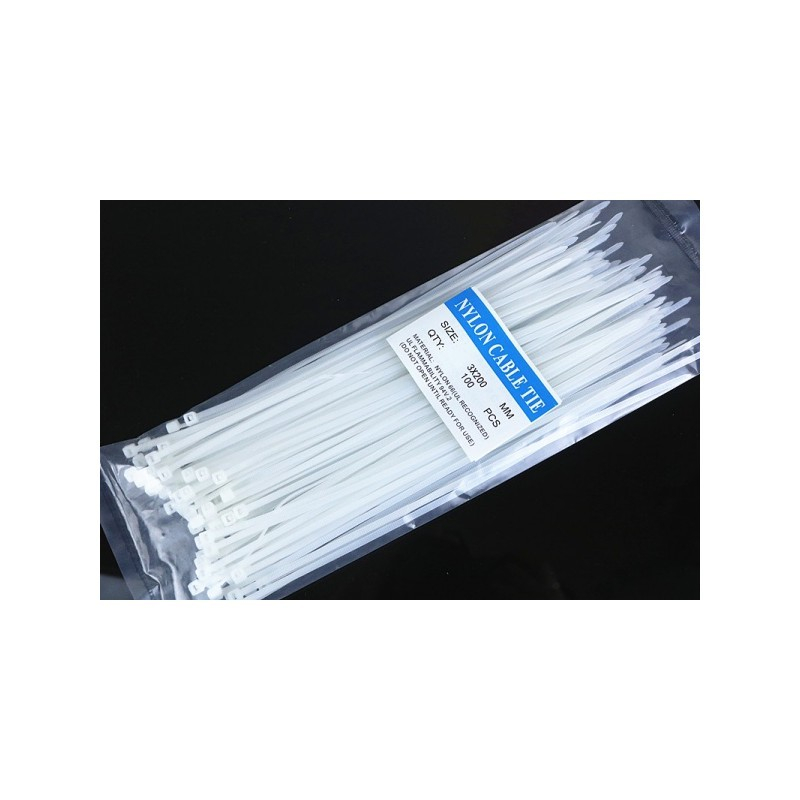 Colier de plastic, brida alba 3,6x300mm, 100buc per set [1]