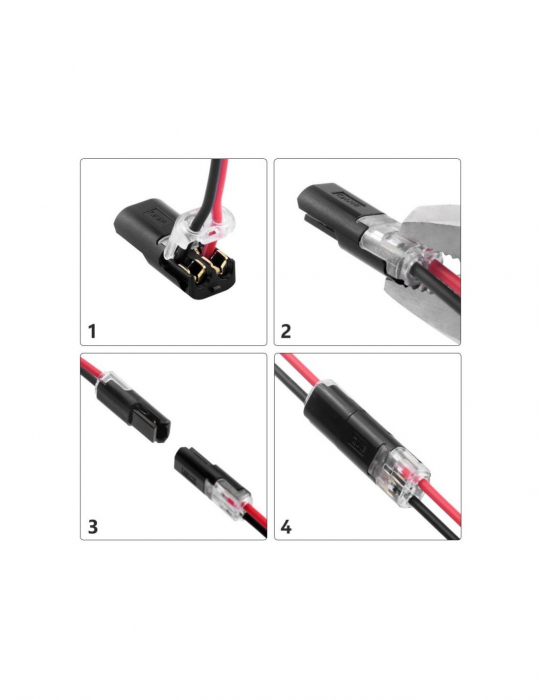 Conector mama-tata 2 pini cu mufare rapida [3]