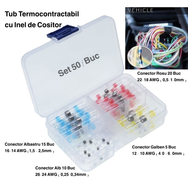 Set Tuburi Termocontractibile cu Inel de Cositor, 50 buc [3]