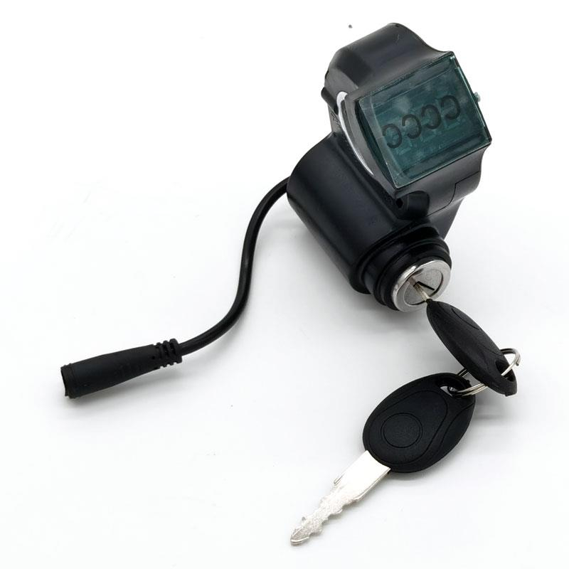 Contact trotineta electrica cu chei si voltmetru, conector impermeabil, 4-100V [2]