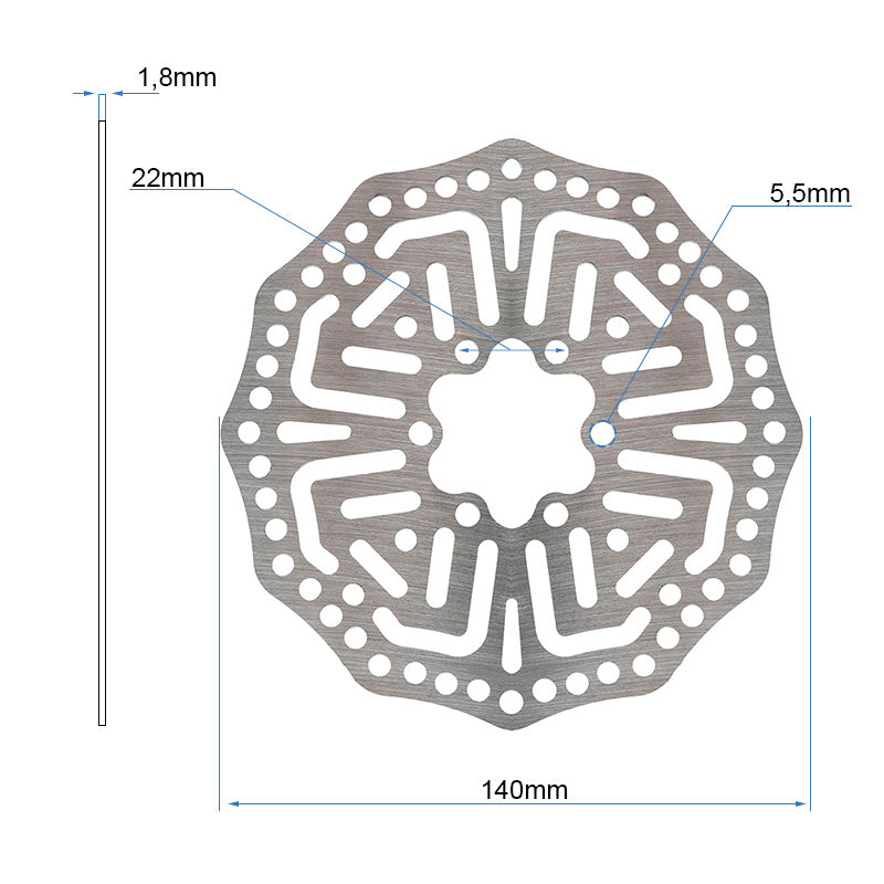 Disc frana Kukirin G2 Pro, 140 mm diametru [2]