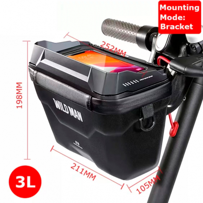 Geanta trotinete Wild Man 3L, reflectorizanta [6]