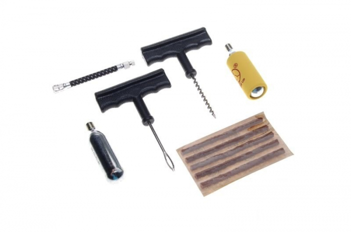 Kit reparatie anvelope tubeless compact cu 2 butelii CO2 [2]