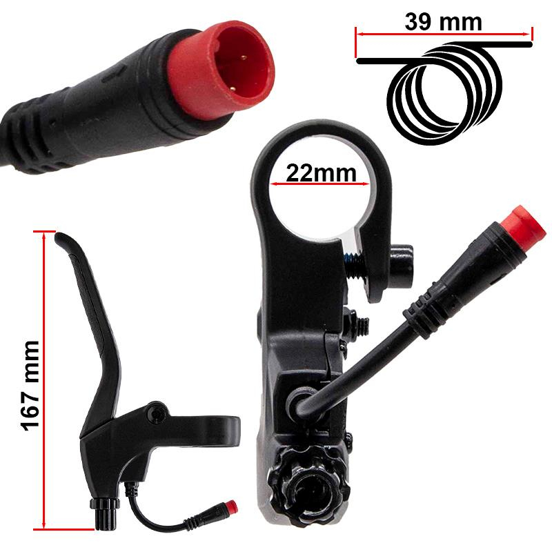 Maner de frana dreapta cu conector impermeabil, Kugoo G2 Pro [2]