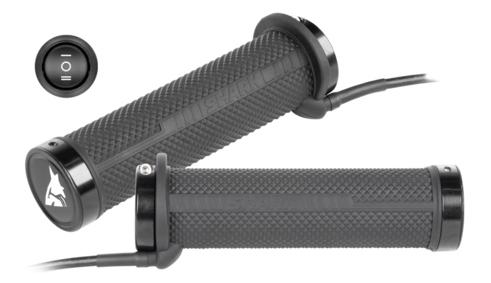 Mânere încălzite ATV SHARK Lock-On - perechea de mânere cu cleme Lock-On