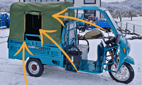 Prelata spate bena, compatibila tricicluri cu remorca RDB [5]