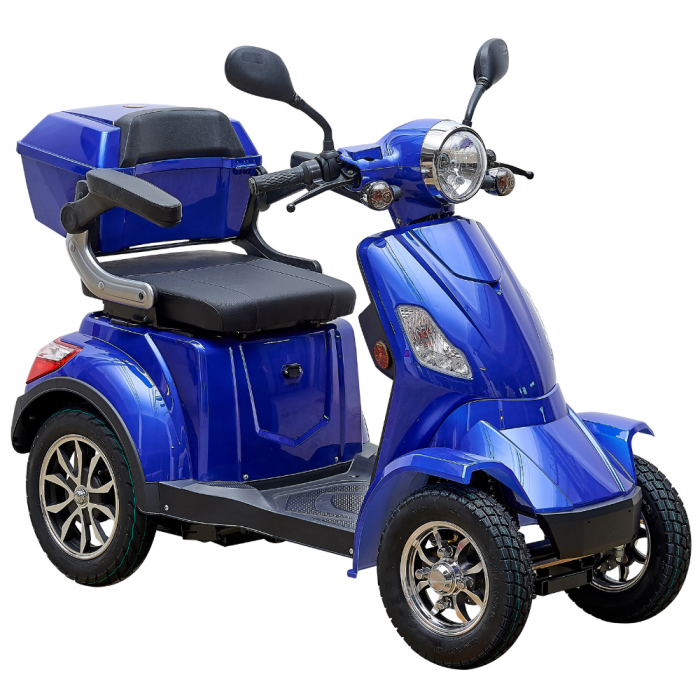 Scuter electric 4 roti, motor 1000W, viteza 25km/h, 5 baterii, autonomie aprox 50km [13]