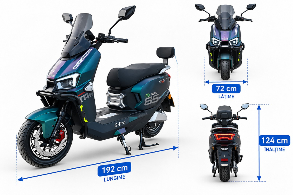 Scuter electric Geeli G-PRO, 2000W, 2 locuri, fără permis, CIV RAR inclus [23]