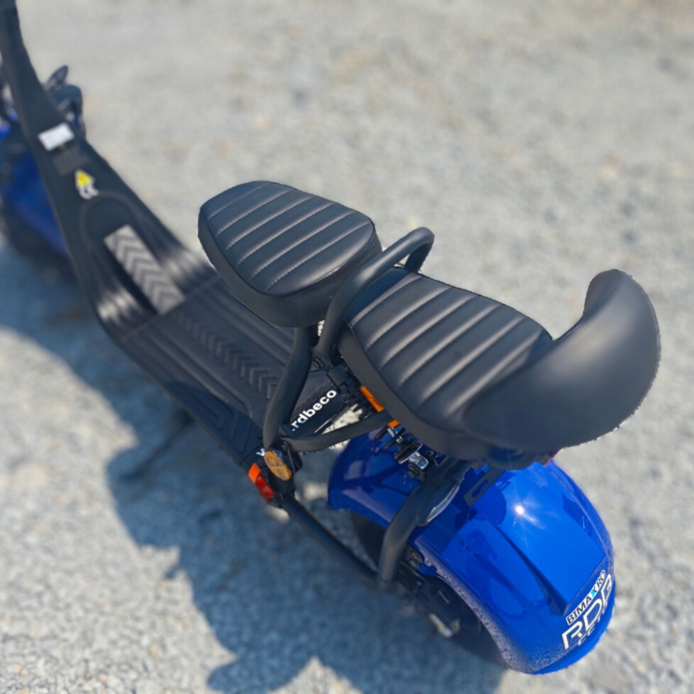 Scuter electric Harley CC10, motor 1500W, roti late, 25km/h fara permis, 2 locuri, Acumualtor Litiu, Autonomie max 50km, Portocaliu [14]