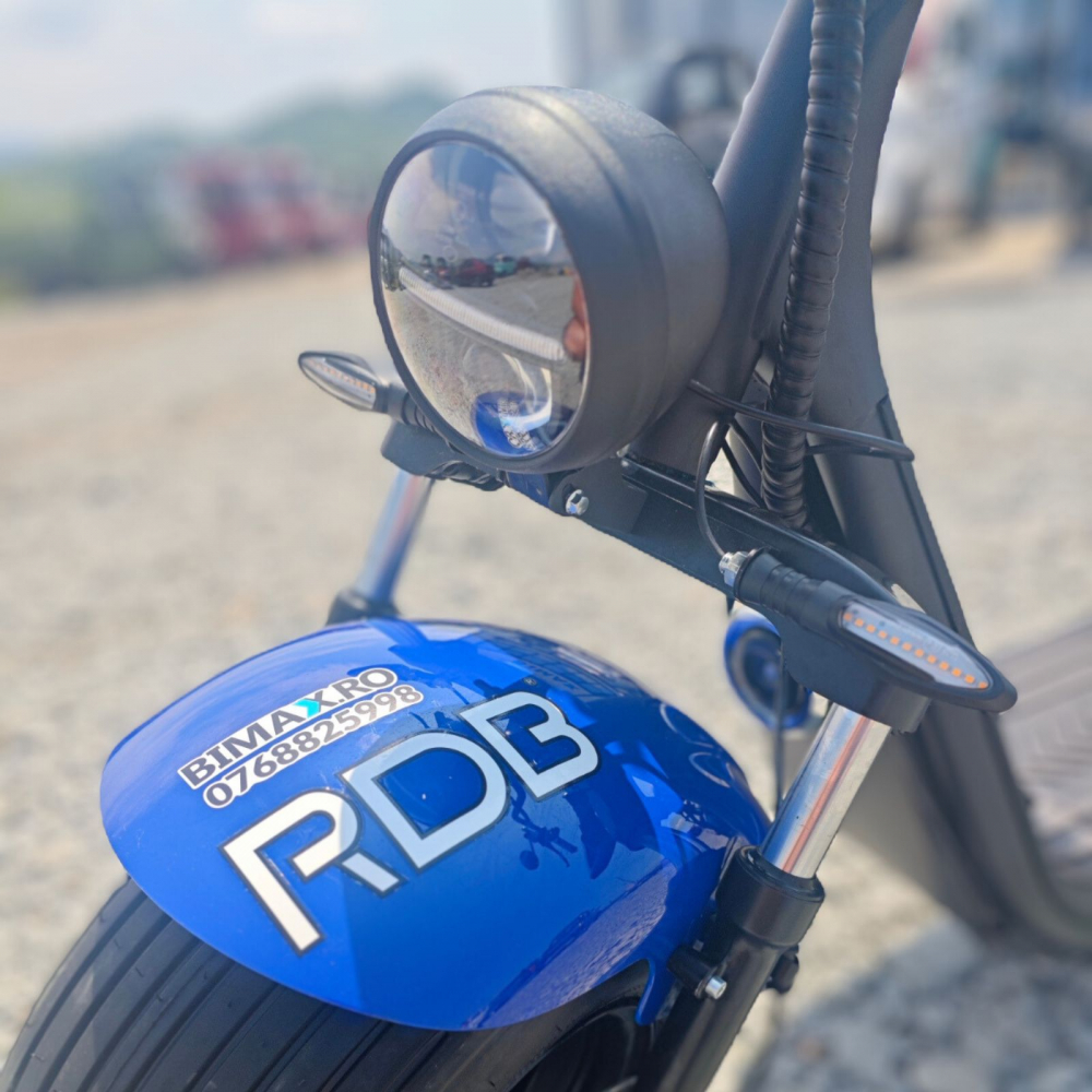 Scuter electric Harley CC10, motor 1500W, roti late, 25km/h fara permis, 2 locuri, Acumualtor Litiu, Autonomie max 50km, Portocaliu [19]