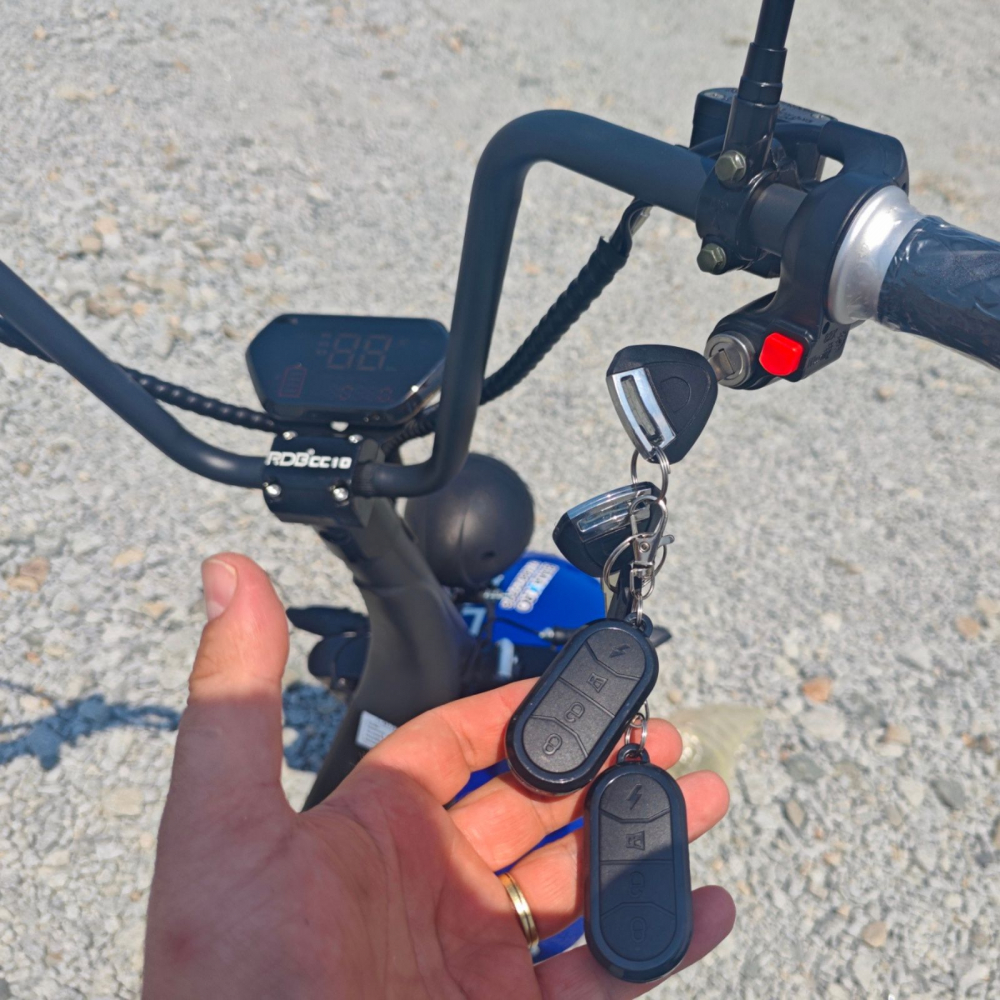 Scuter electric Harley CC10, motor 1500W, roti late, 25km/h fara permis, 2 locuri, Acumualtor Litiu, Autonomie max 50km, Portocaliu [12]