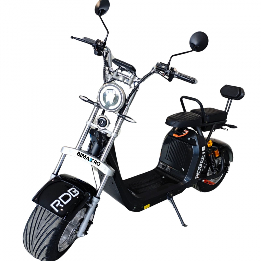 Scuter electric Harley CC15 motor 2000W, roti late, 25km/h fara permis, 2 locuri, Acumualtor Litiu, Autonomie max 50km [6]